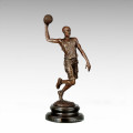 Estatua de Deportes Jugador de Baloncesto Tiro Escultura de Bronce, Milo TPE-777 (S)